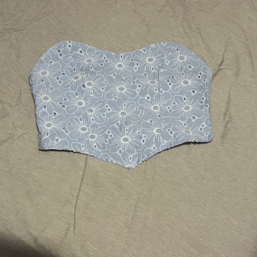 Cute baby blue tube top